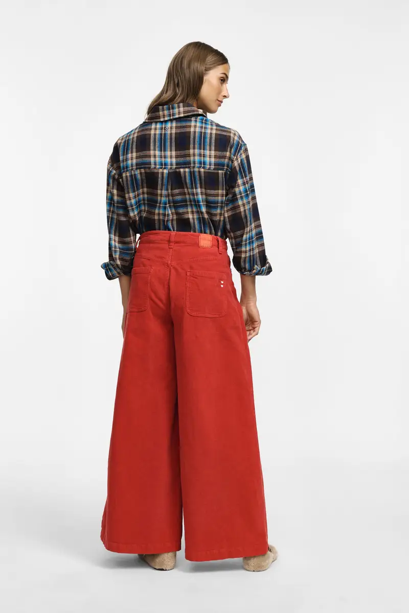 Pantaloni a gamba larga e vita alta Garnet miniatura 3