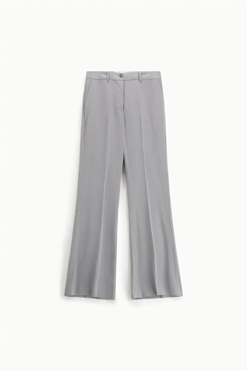 Pantaloni ampi a vita alta classici Grigio
