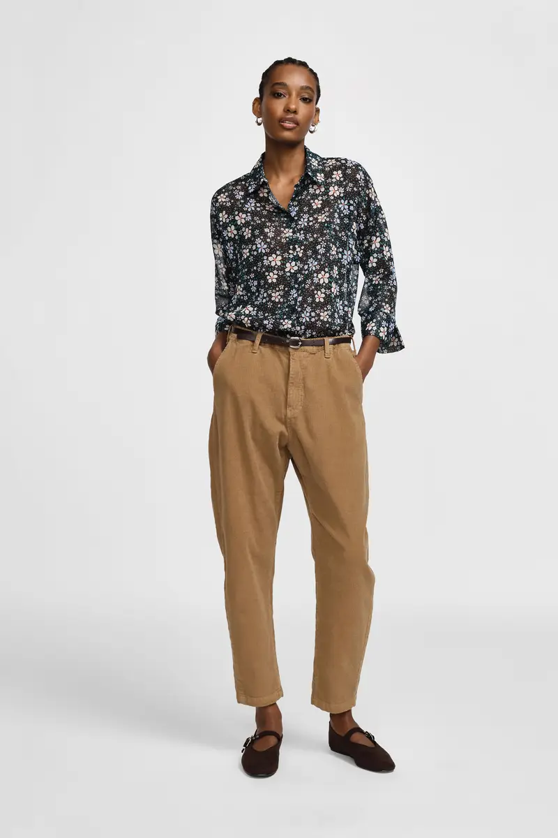 Pantaloni chino fit a vita media Vintage camel miniatura 2