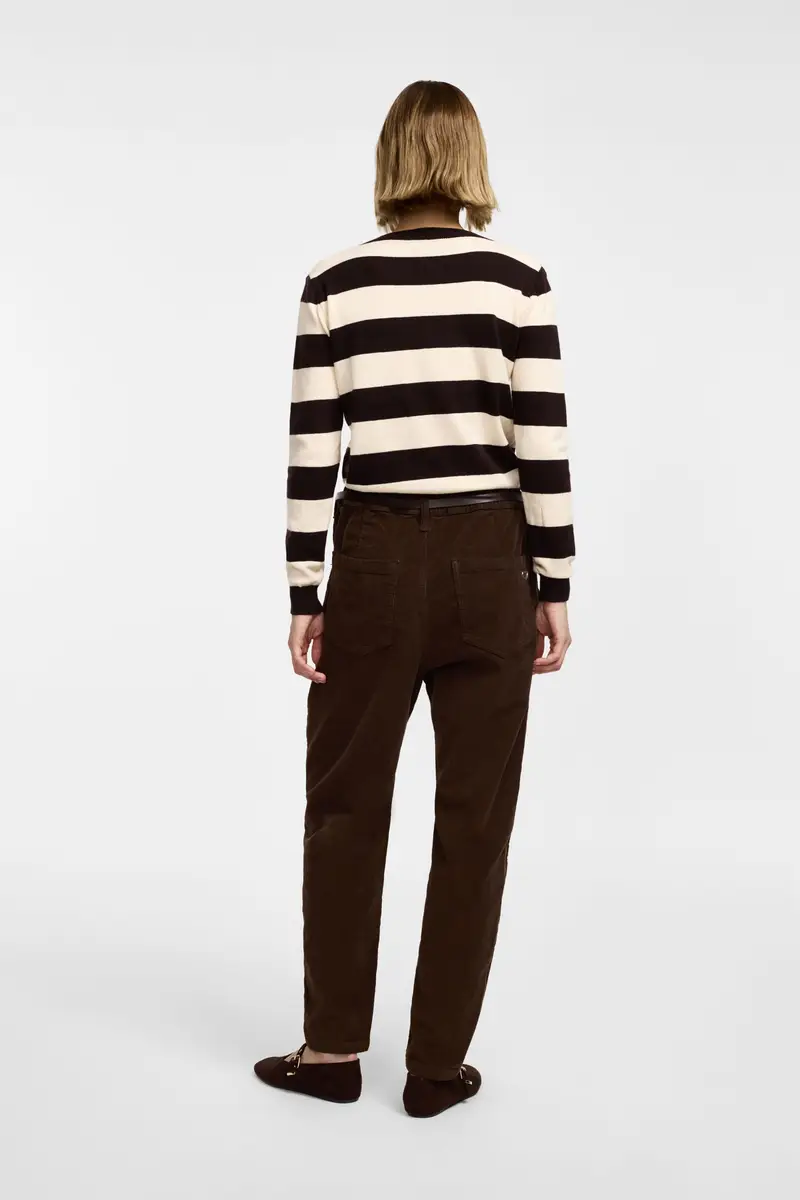 Pantaloni chino fit a vita media Wine berry miniatura 3