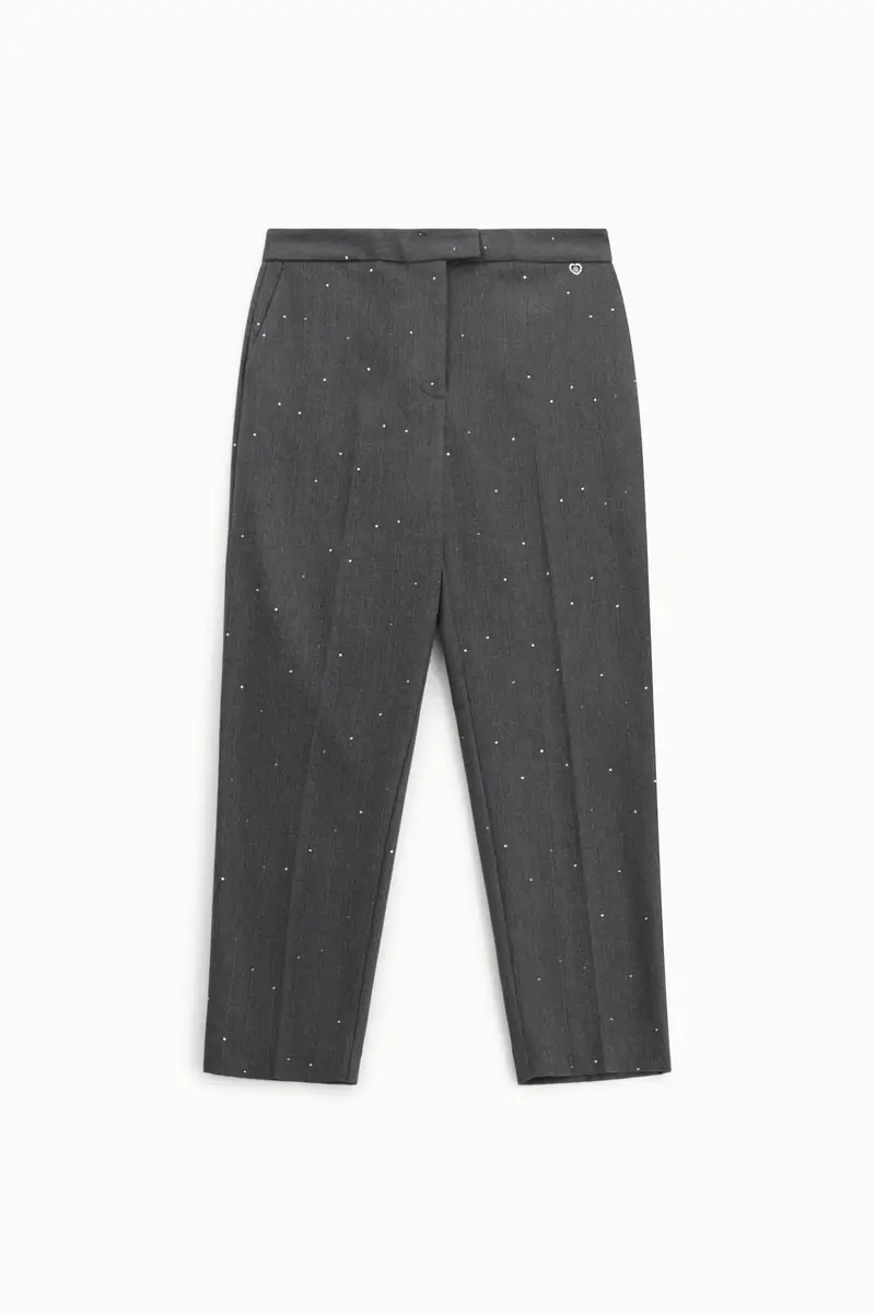 Pantaloni classici con dettagli stampati Grigio