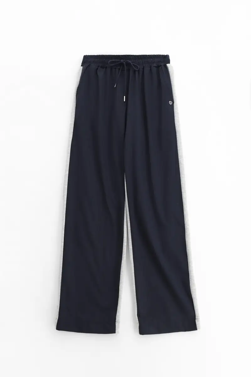 Pantaloni con fasce a contrasto Blu