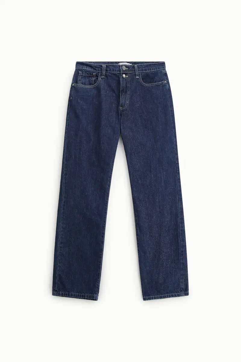Pantaloni five-pocket fit dritto classico Blu denim