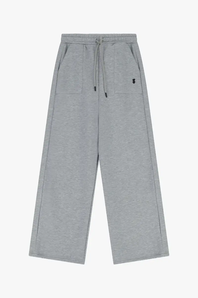 Pantaloni jogging con tasche Grigio melange