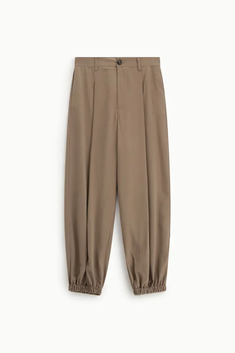 Pantaloni jogging pinces con elastico al fondo Biscotto