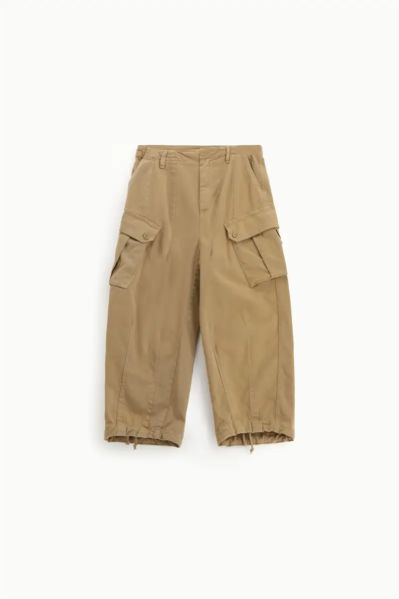 Pantaloni larghi con tasche grandi Vintage camel