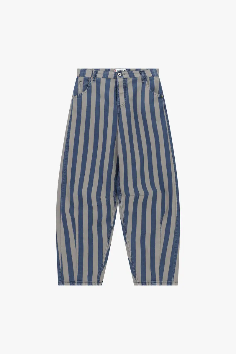 Pantaloni palazzo a righe vita alta Chocolate brown