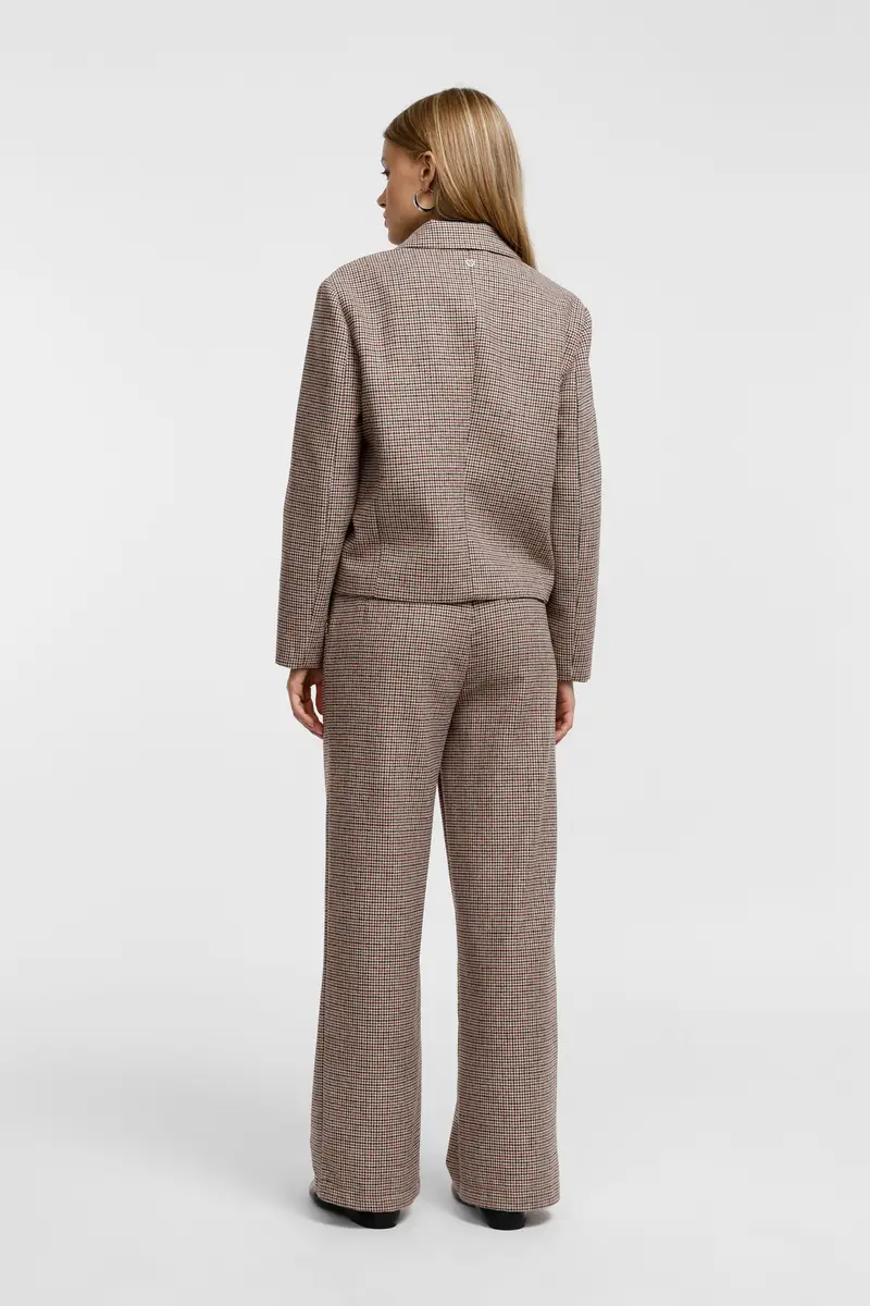 Pantaloni palazzo stampa fantasia a vita alta Panna miniatura 3