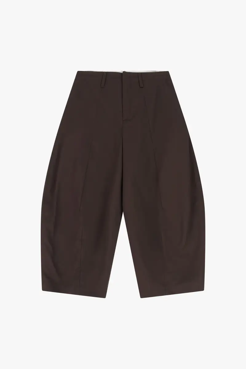 Pantaloni palazzo vita alta con cintura Moro