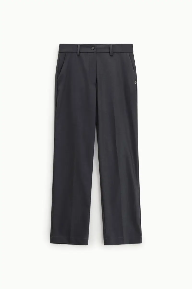 Pantaloni sartoriali vita media con piega Antracite