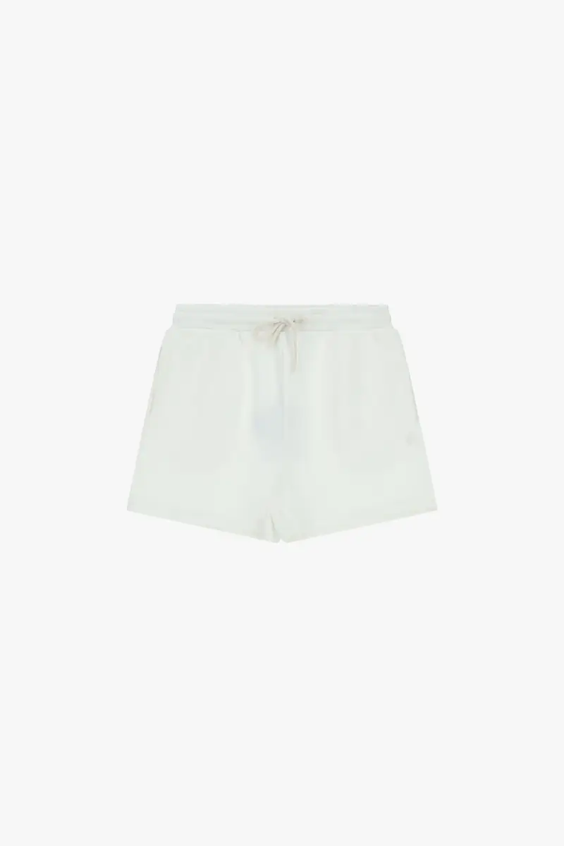 Shorts regular-fit con elastico e coulisse Panna