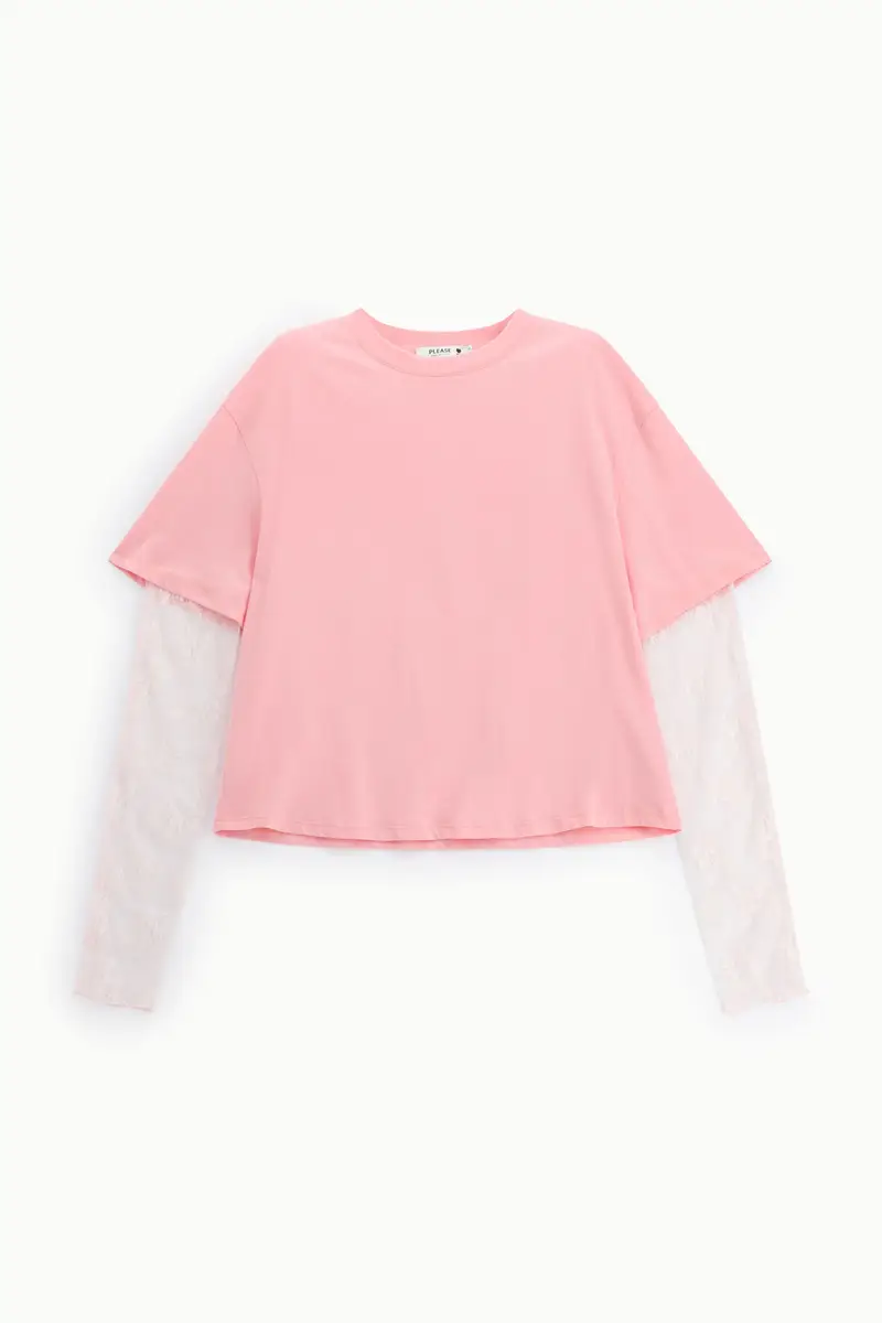 T-shirt a maniche corte vestibilità regolare girocollo Rosa chiaro