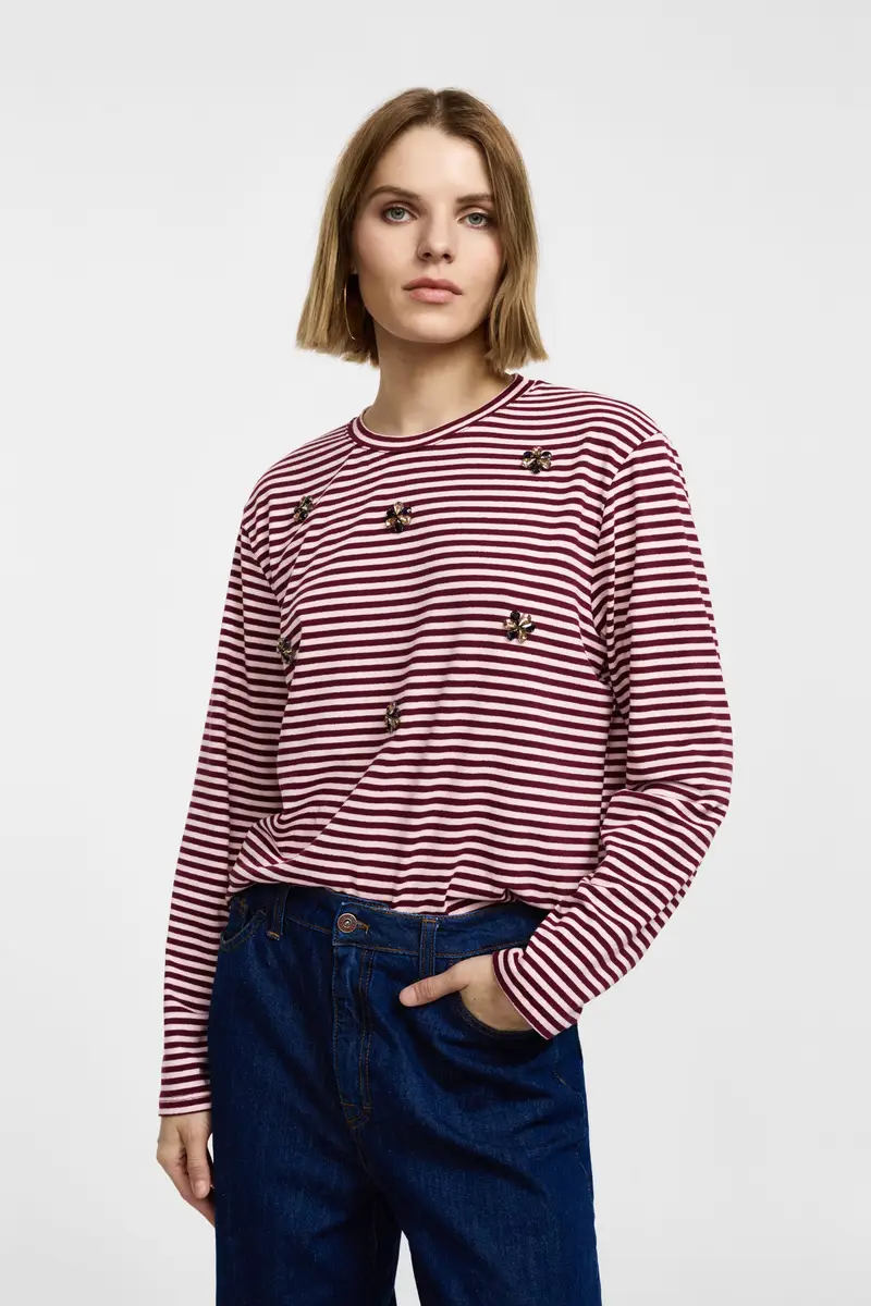 Please T-shirt Bordeaux 4182908 miniatura 2