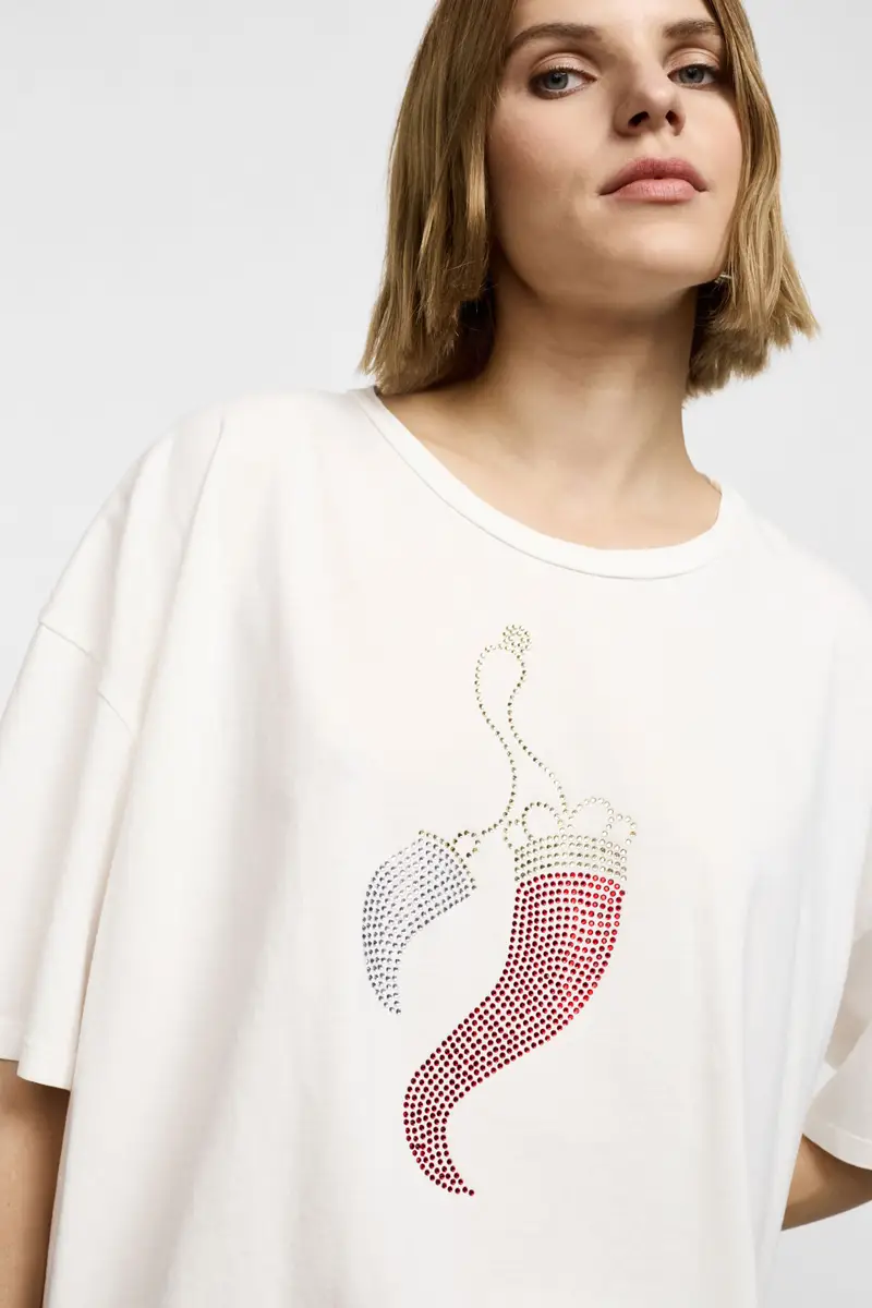 Please T-shirt Bianco 3565993 miniatura 2