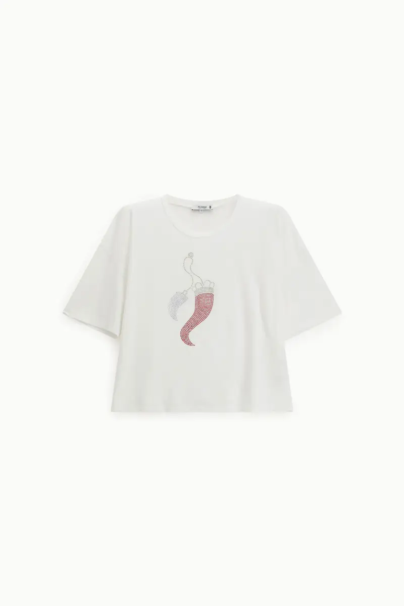 Please T-shirt Bianco 3565993