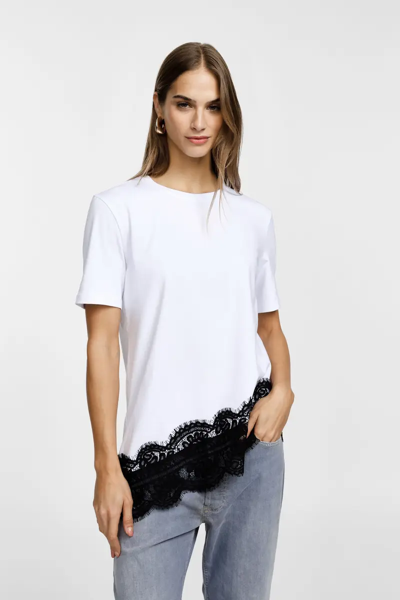 Please T-shirt Bianco 3578661 miniatura 2