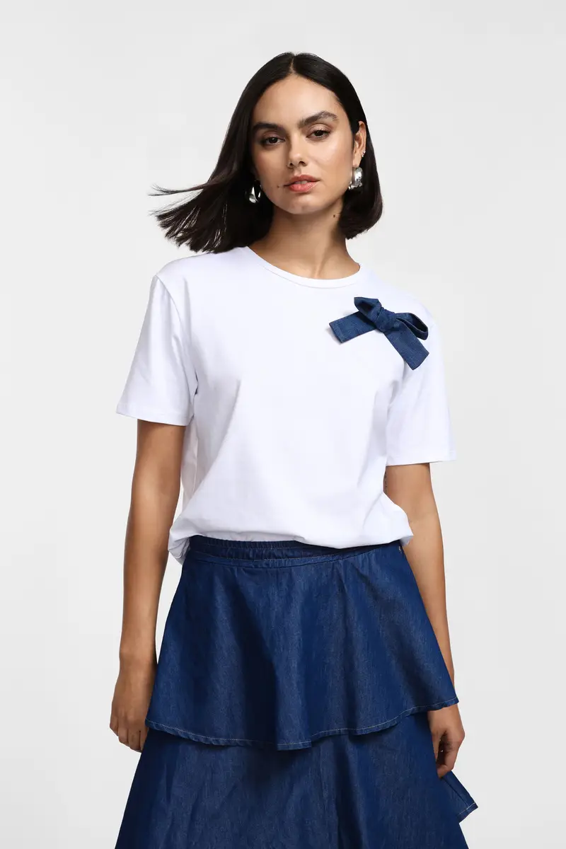 Please T-shirt Bianco 3565998 miniatura 2