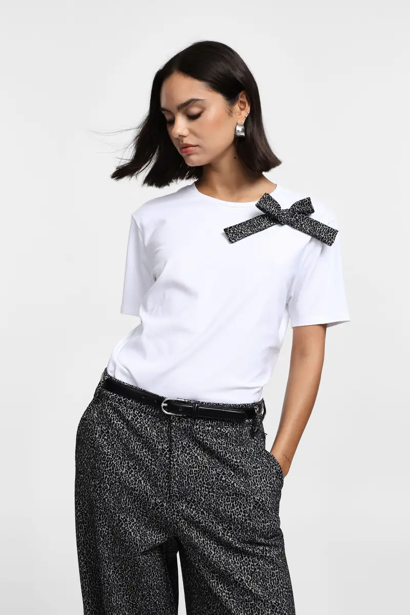 Please T-shirt Bianco 3565999 miniatura 2