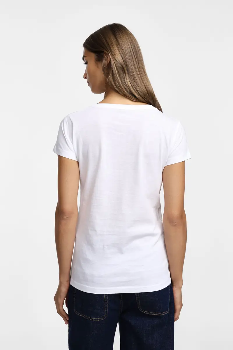 Please T-shirt Bianco 4145246 miniatura 3