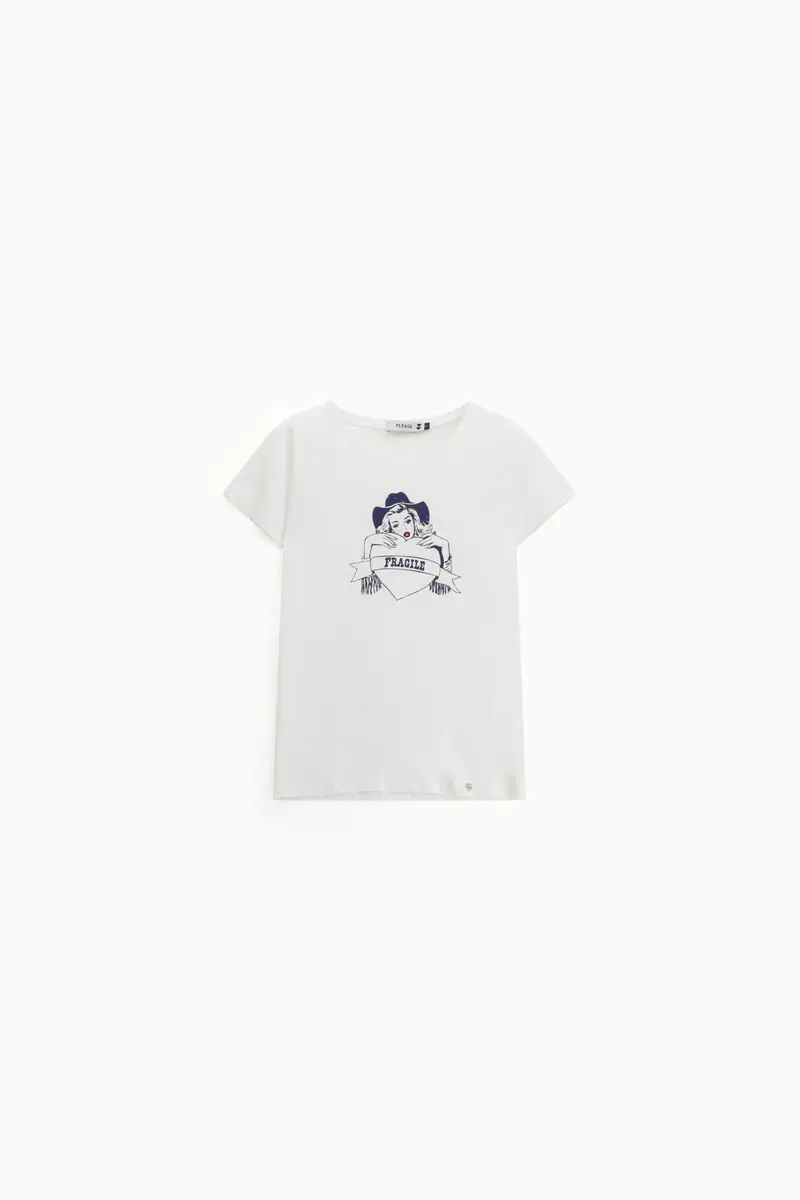 Please T-shirt Bianco 4145246