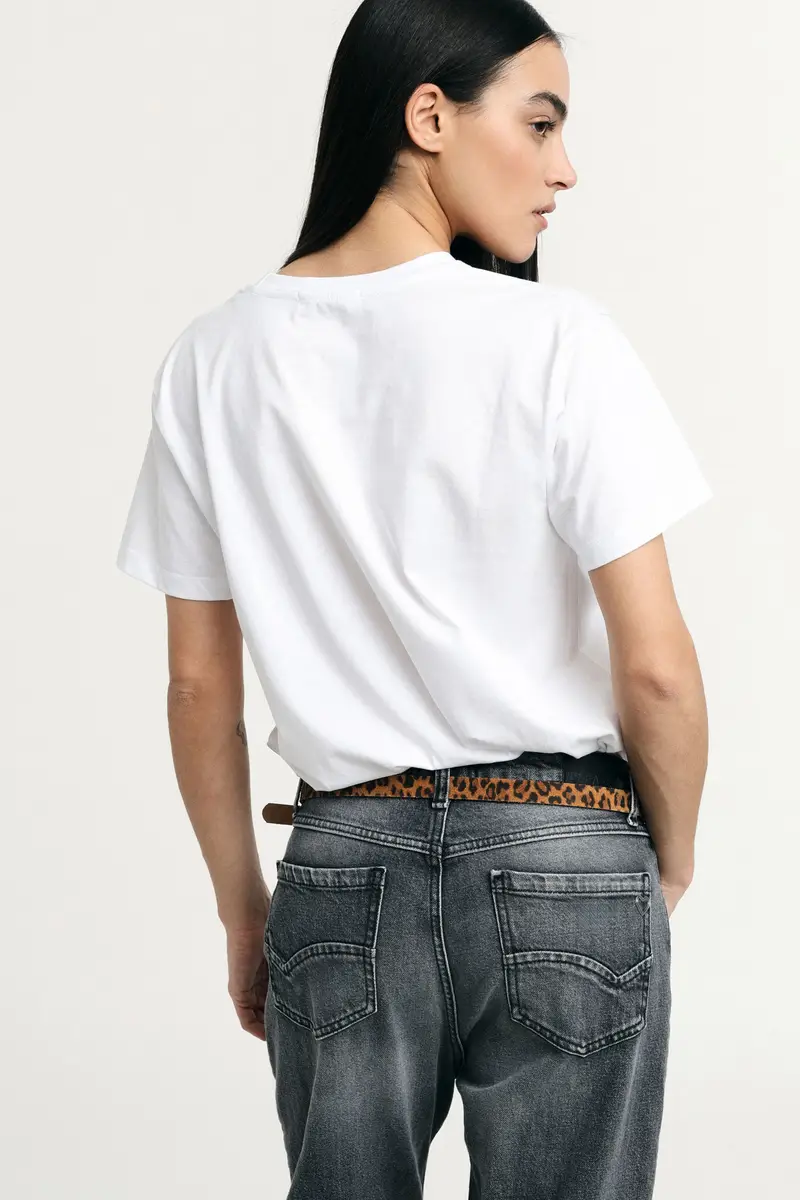 Please T-shirt Bianco 4351504 miniatura 3