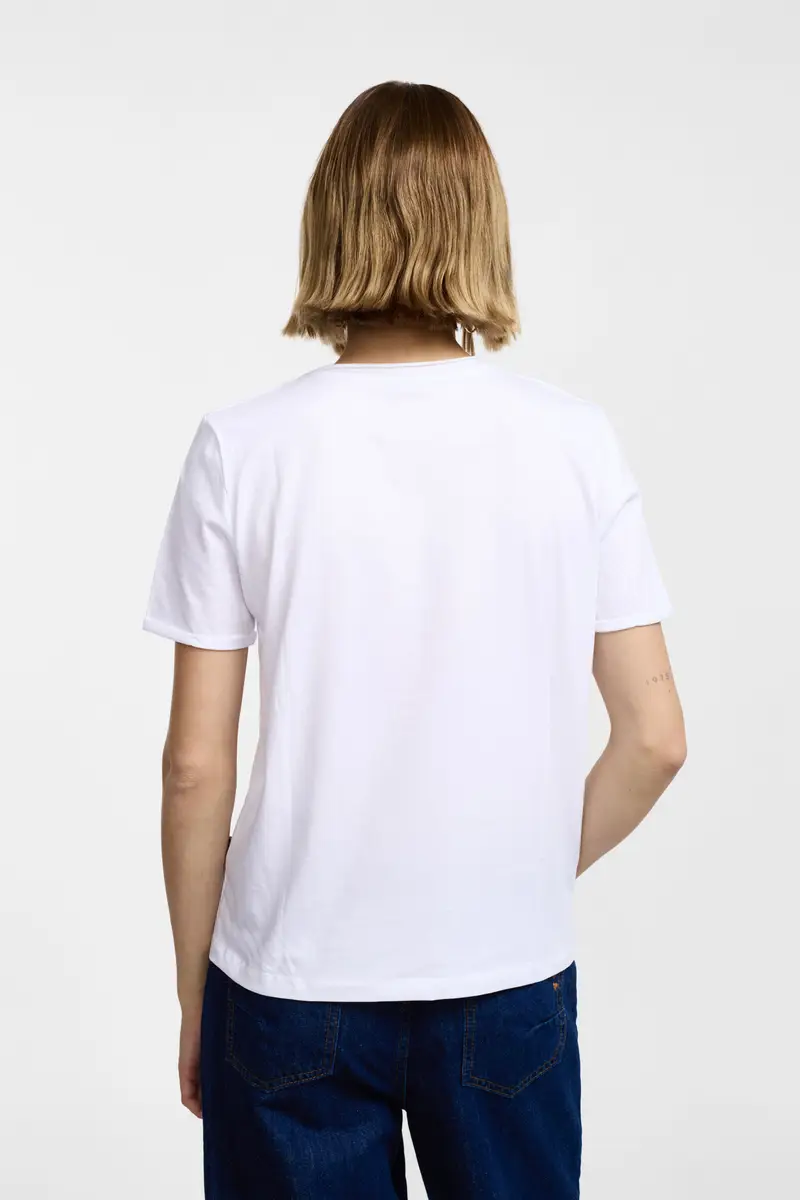 Please T-shirt Bianco 4270514 miniatura 3