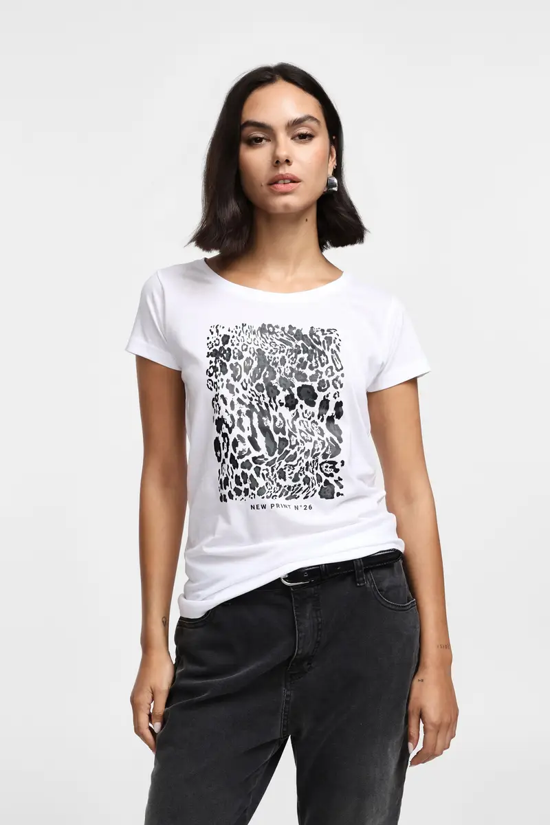 Please T-shirt Bianco 3566005 miniatura 2