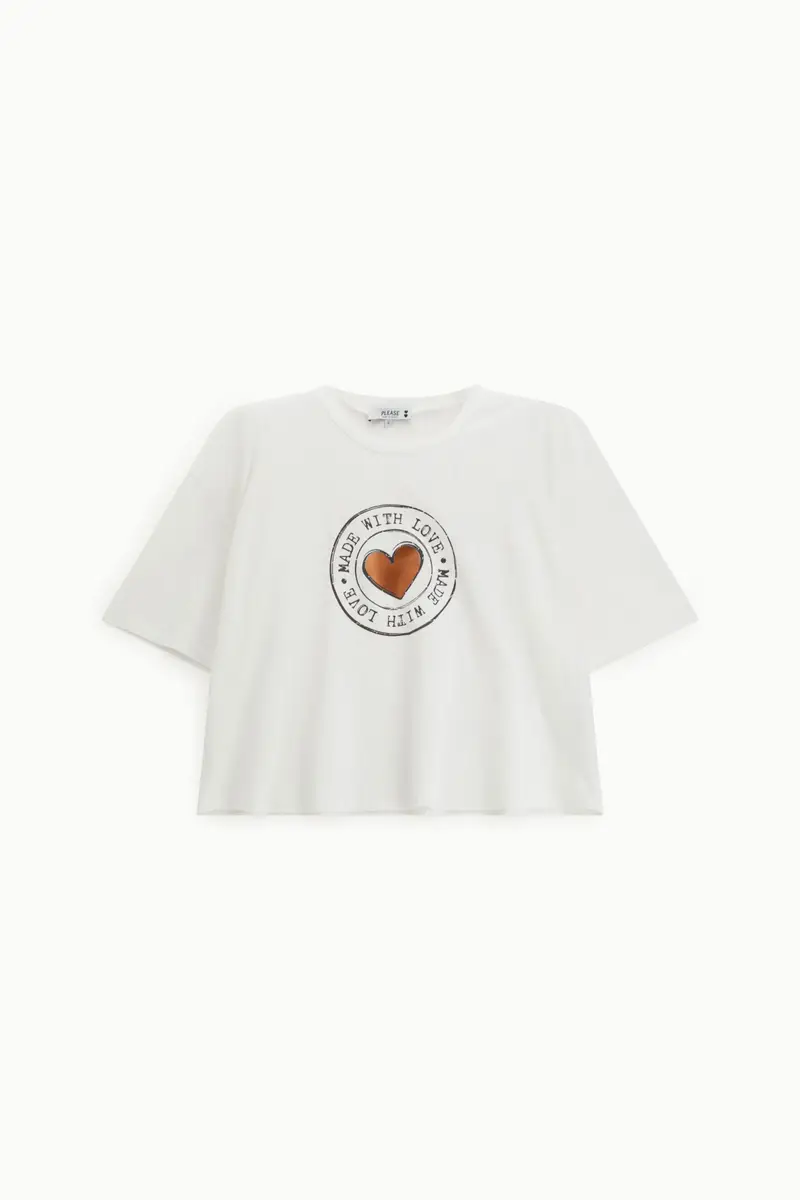 Please T-shirt Bianco 3566009