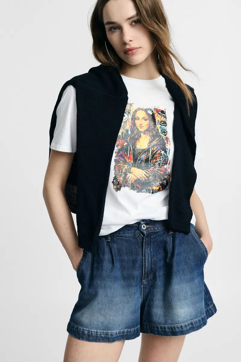 Please T-shirt Bianco 4351507 miniatura 2