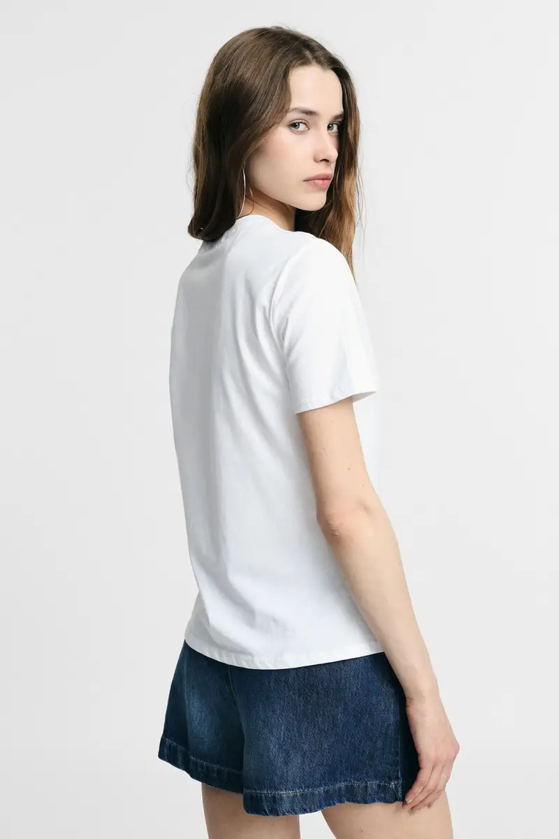 Please T-shirt Bianco 4351507 miniatura 3