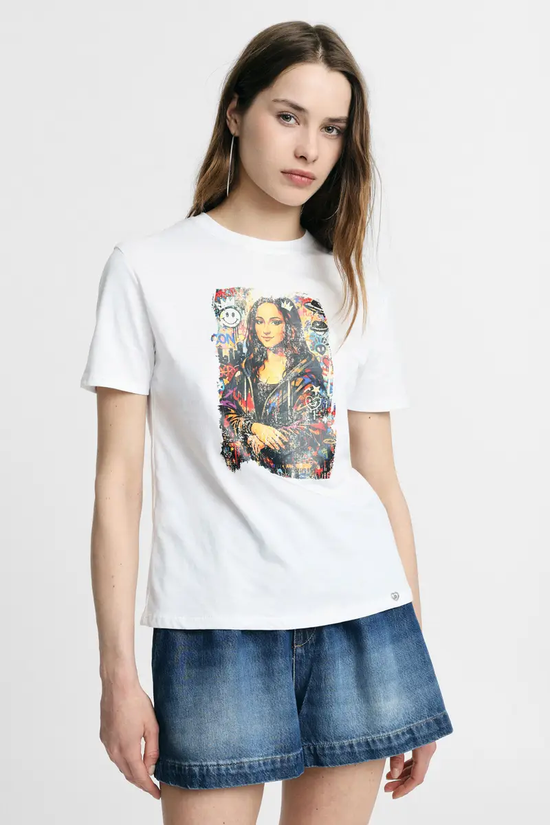 Please T-shirt Bianco 4351507 miniatura 4