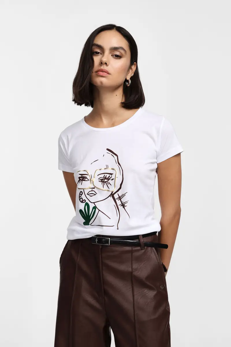 Please T-shirt Bianco 3566013 miniatura 3