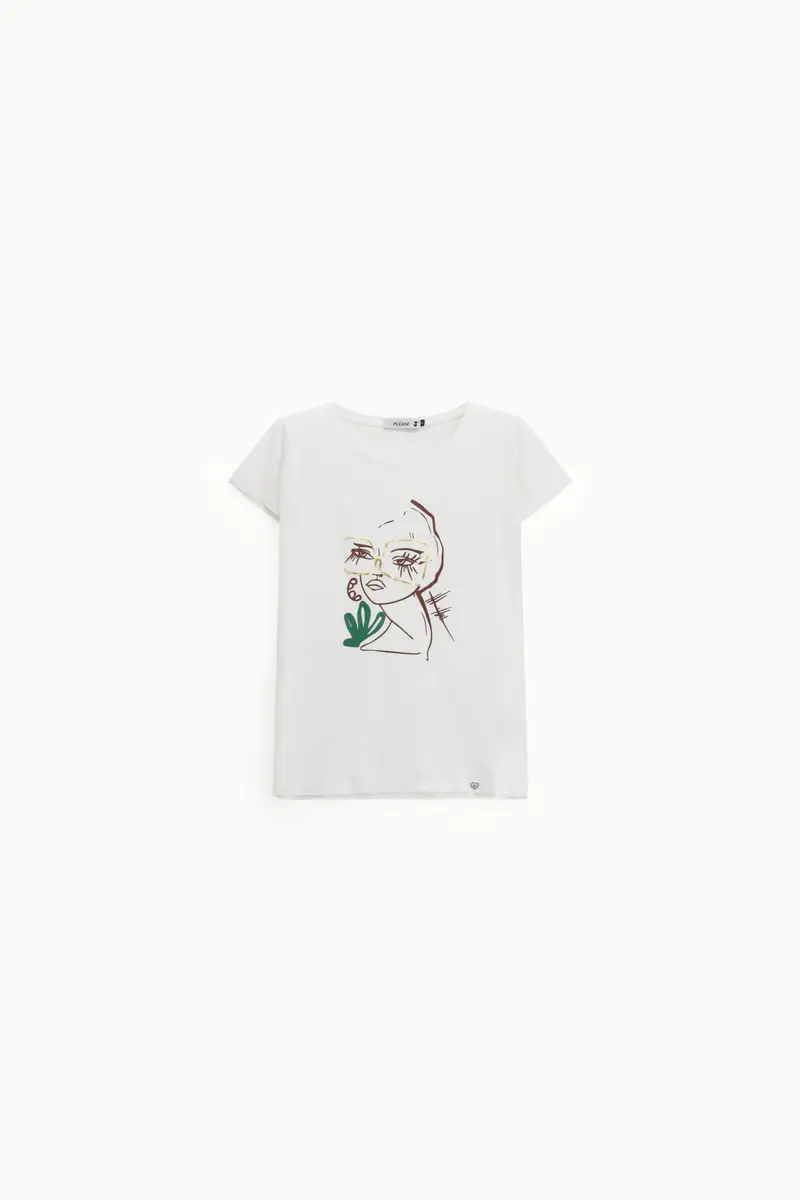 Please T-shirt Bianco 3566013
