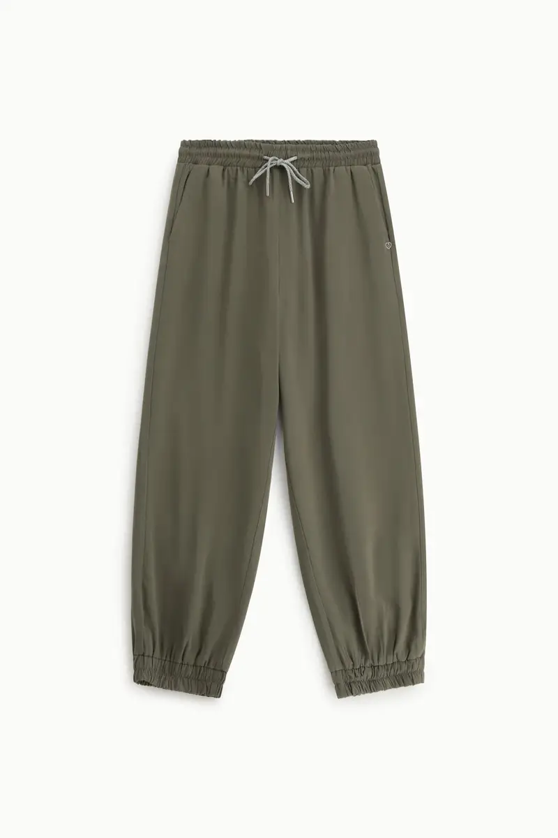 Trousers con elastico in vita e fondo jogger Army