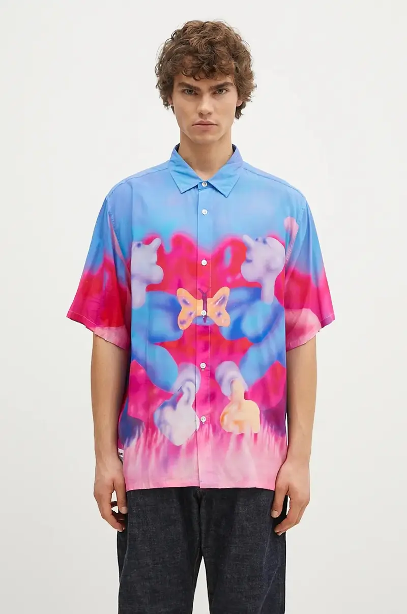 camicia Interaction Button Down uomo colore rosa P24F028