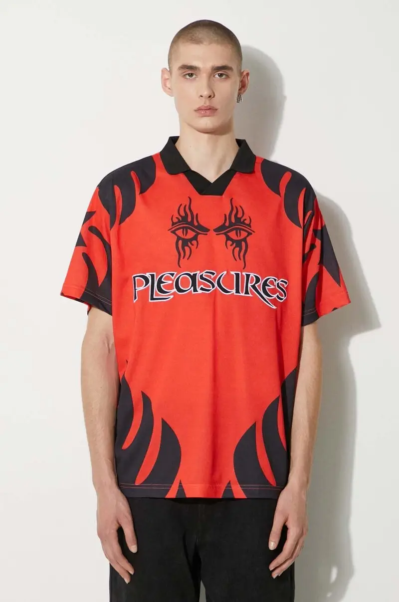 Pleasures Polo Uomo Rosso 2259545