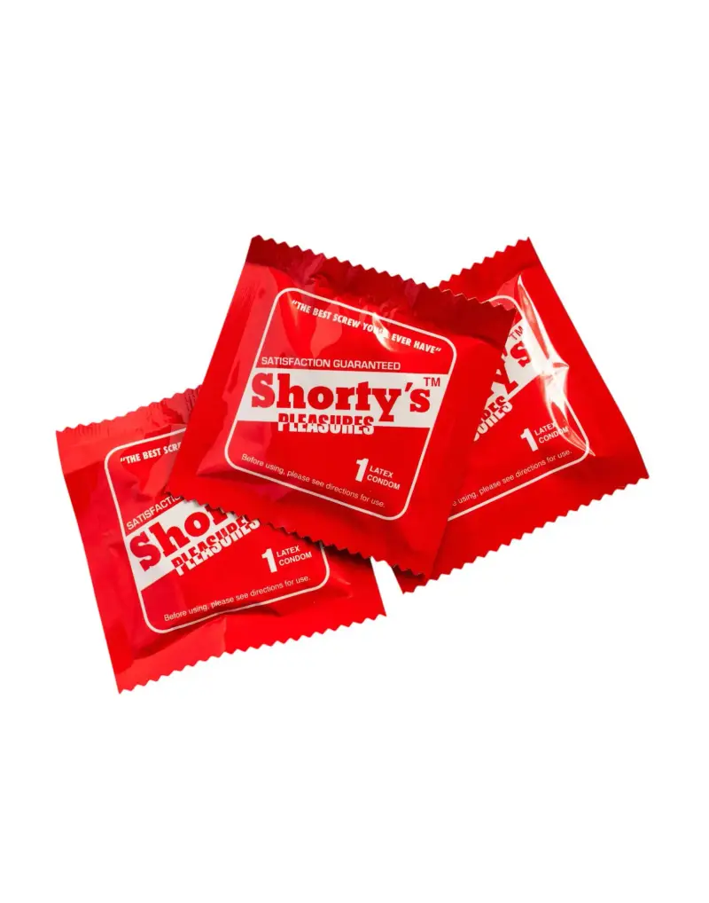 Pleasures Shorty's 3 condom pack preservativi - red One Size