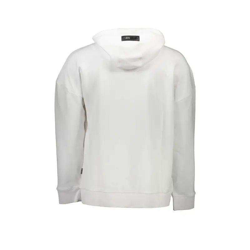 Felpa Maniche Lunghe Senza Zip Uomo Bianca Stampa Bianco miniatura 2