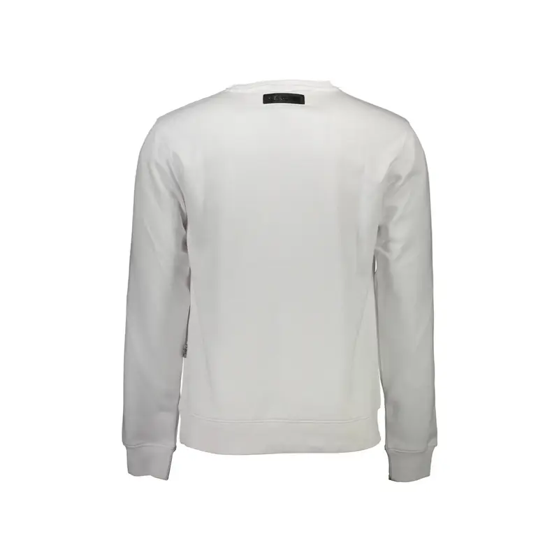 Felpa Maniche Lunghe Uomo Bianca Stampa Logo Bianco miniatura 2