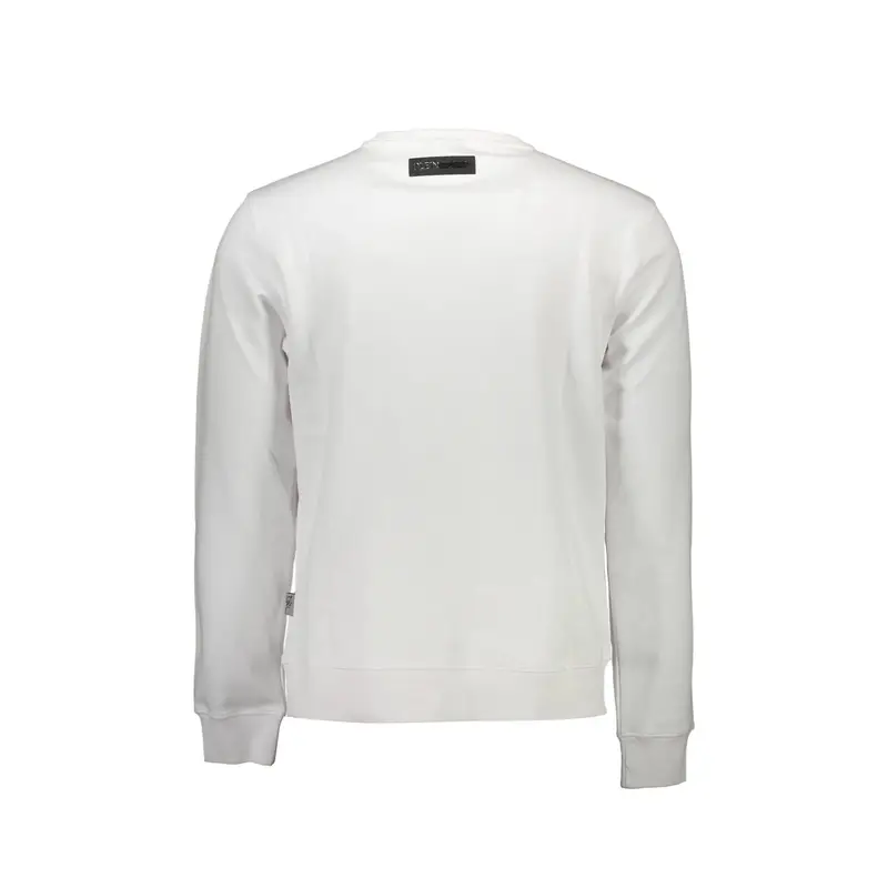 Plein Sport Felpa Maniche Lunghe Uomo Bianca con Logo miniatura 2
