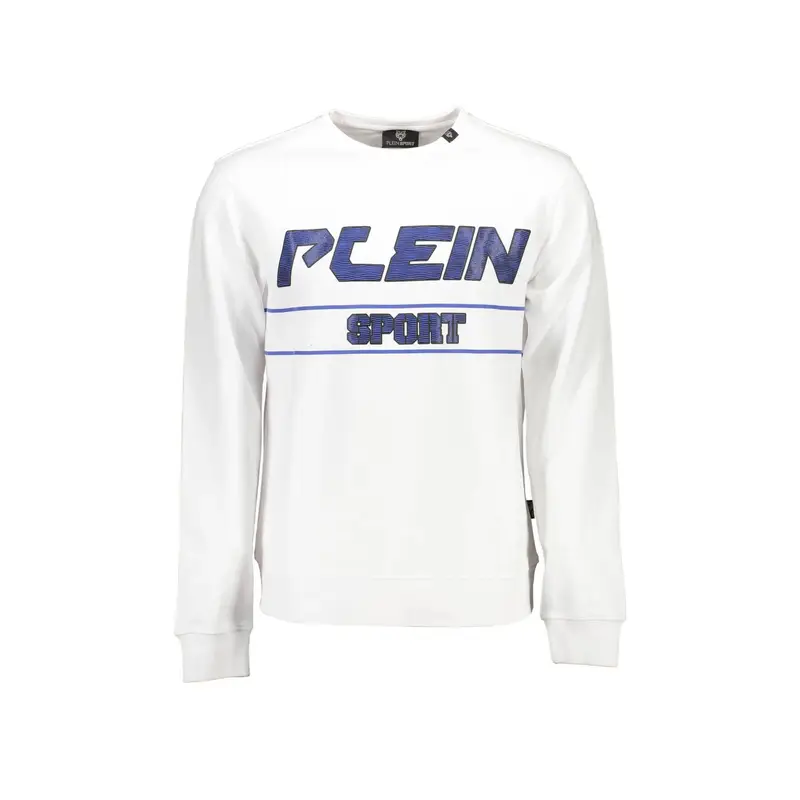 Plein Sport Felpa Maniche Lunghe Uomo Bianca con Logo