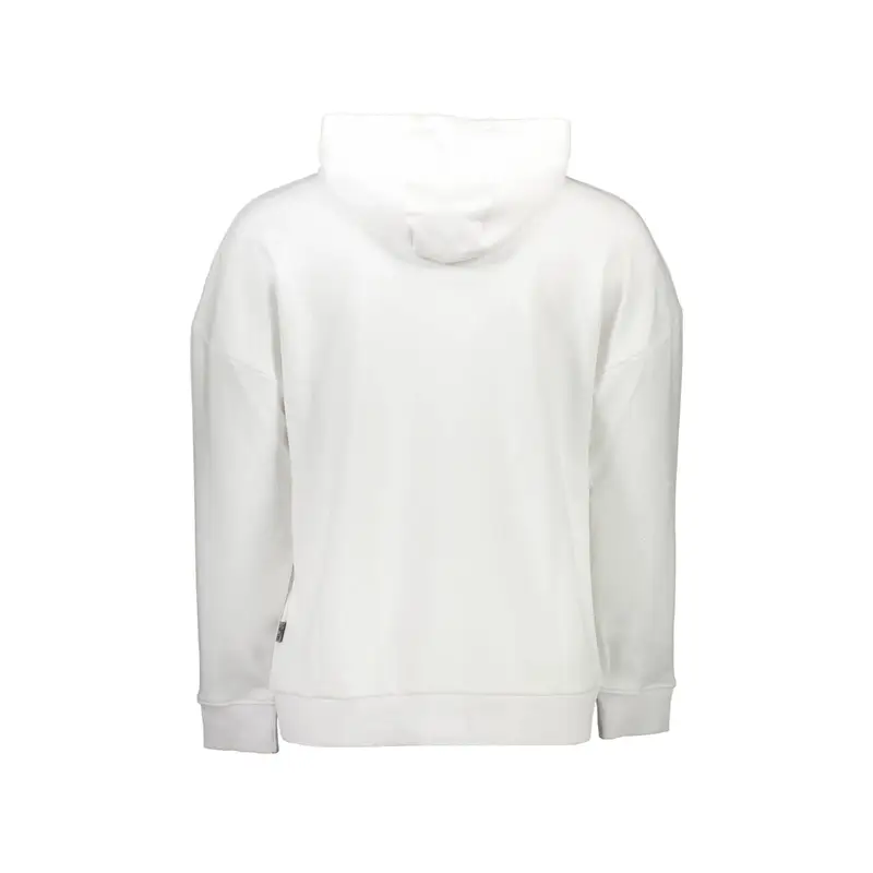 Felpa Maniche Lunghe Uomo Bianca Stampa Logo Bianco miniatura 2