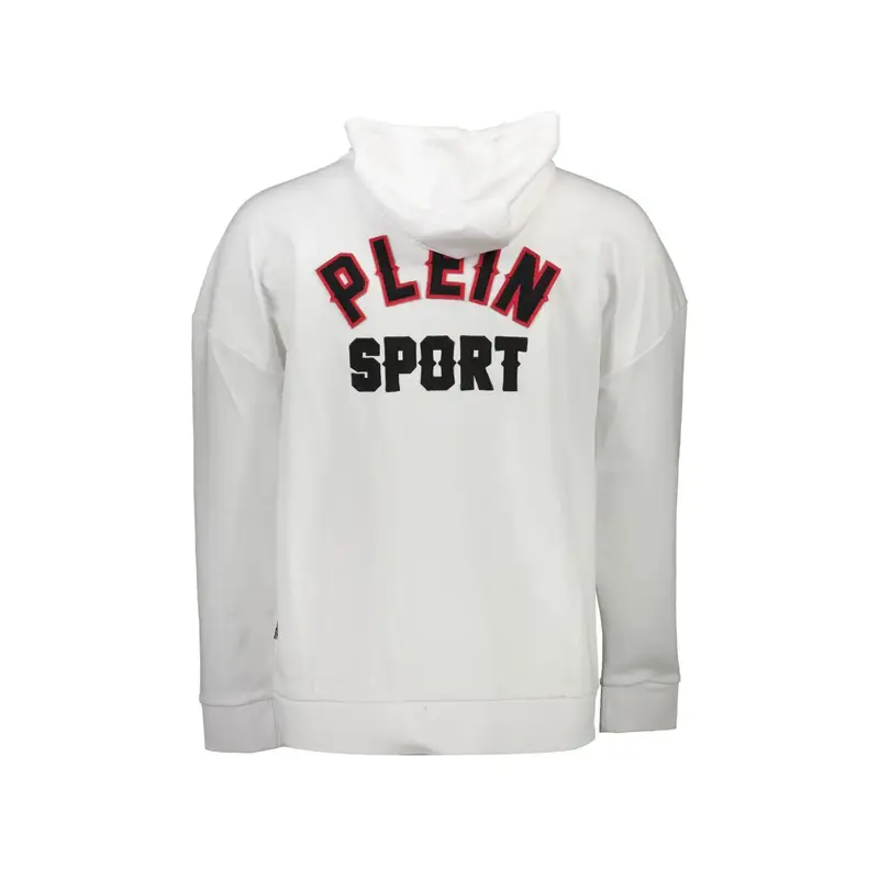 Felpa Maniche Lunghe Uomo Bianca Zip Bianco miniatura 2