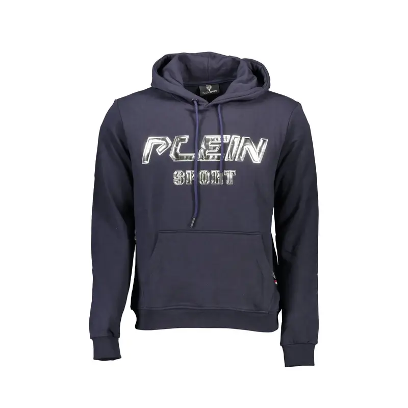 Plein Sport Felpa a Maniche Lunghe Uomo Blu con Logo