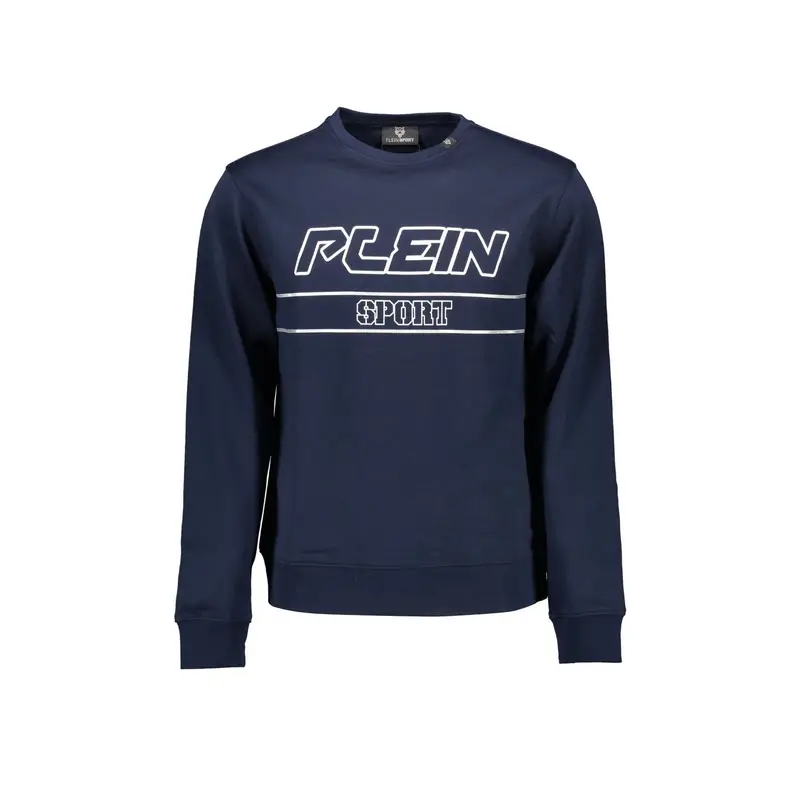 Felpa Maniche Lunghe Uomo Blu Stampa