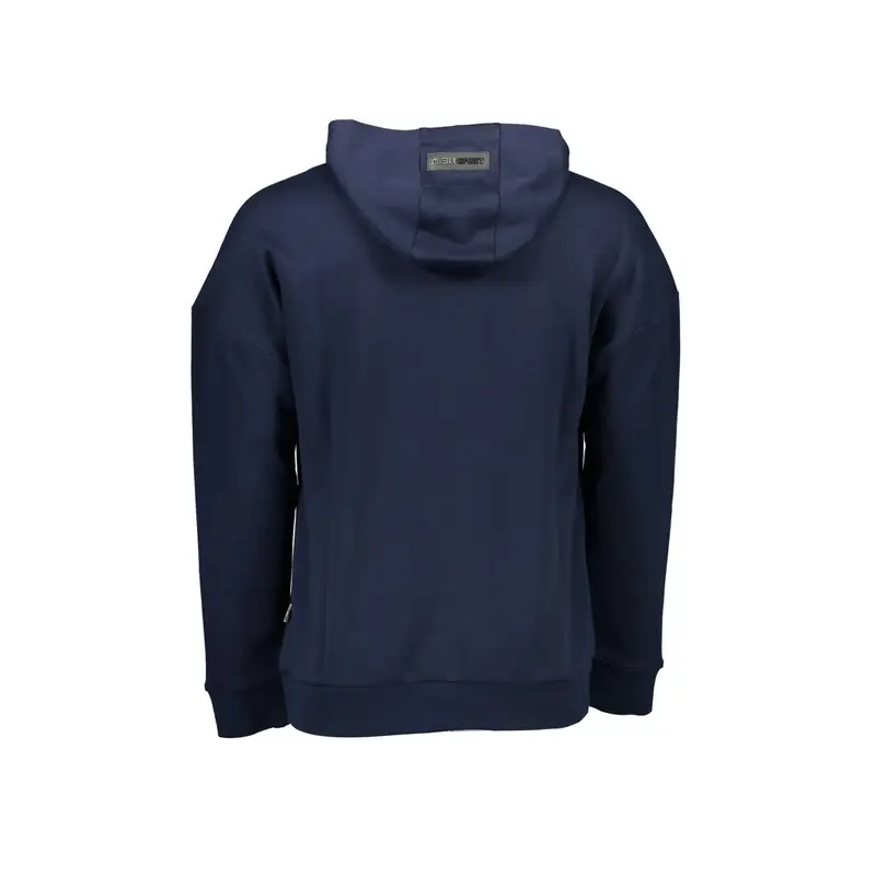 Plein Sport Felpa Uomo Blu con Stampa Logo miniatura 2