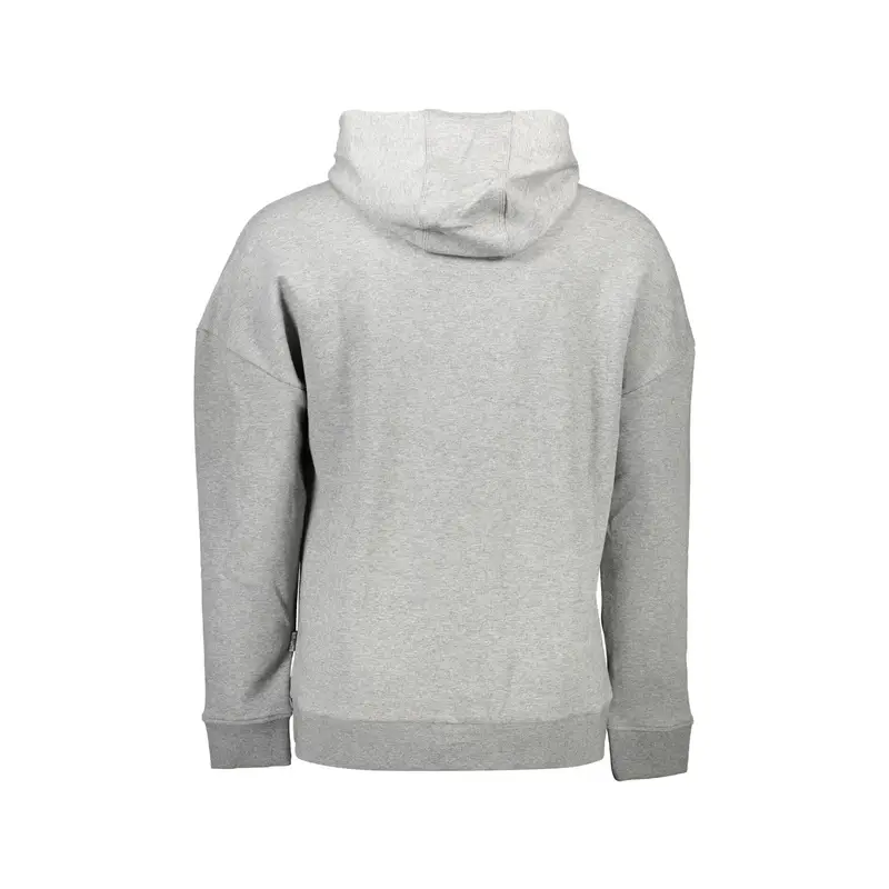 Felpa Maniche Lunghe Uomo Grigia Stampa Logo Grigio miniatura 2