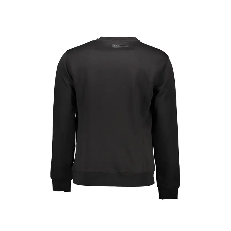 Plein Sport Felpa Maniche Lunghe Uomo Nera con Stampa Logo miniatura 2