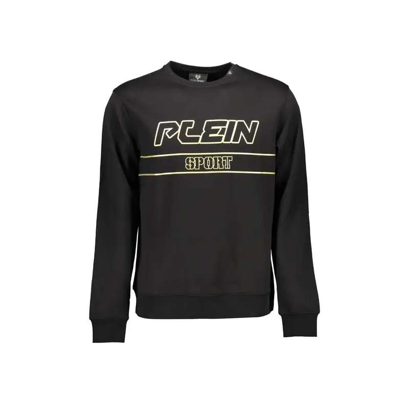 Plein Sport Felpa Maniche Lunghe Uomo Nera con Stampa Logo