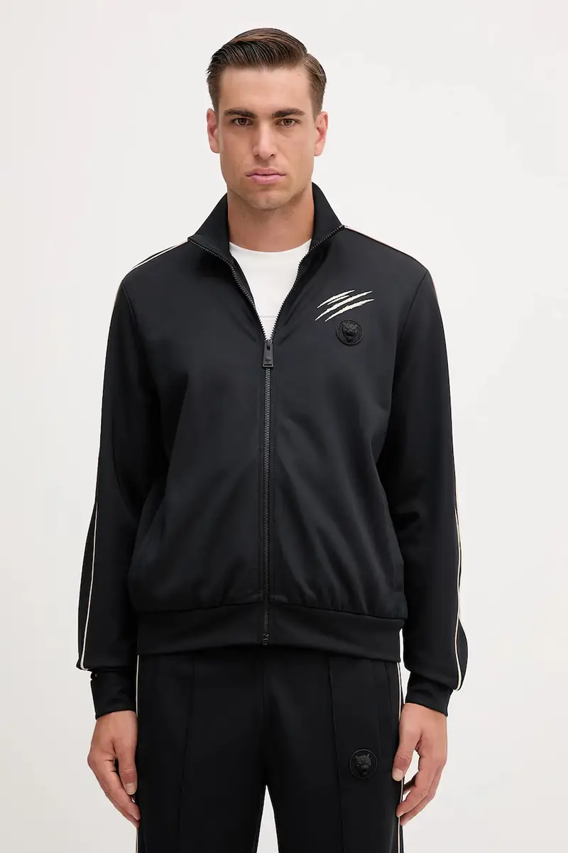 felpa uomo colore nero con applicazione FAEC MJB3816 STE003N